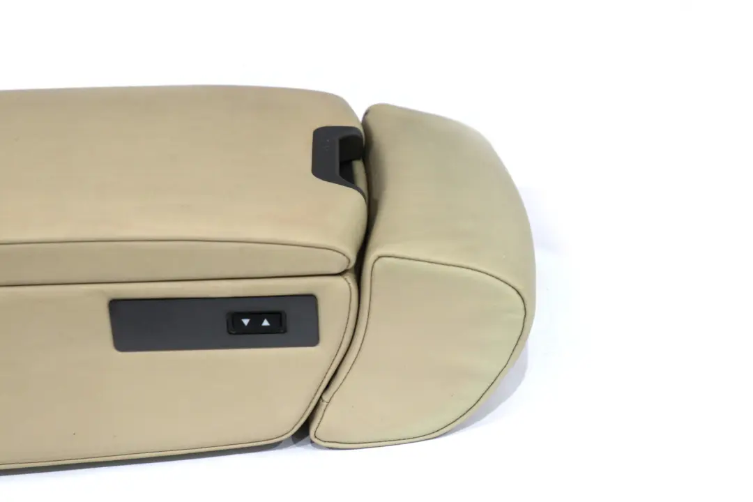 Armrest Headrest Console Leather Cream Beige to BMW 7 Series E65 E66 Rear Seat with Part number 6976240 BMW 7 Series E65 E66 Rear Seat Armrest Headrest Console Leather Cream Beige - SKU 6976240 - Part number 6976240