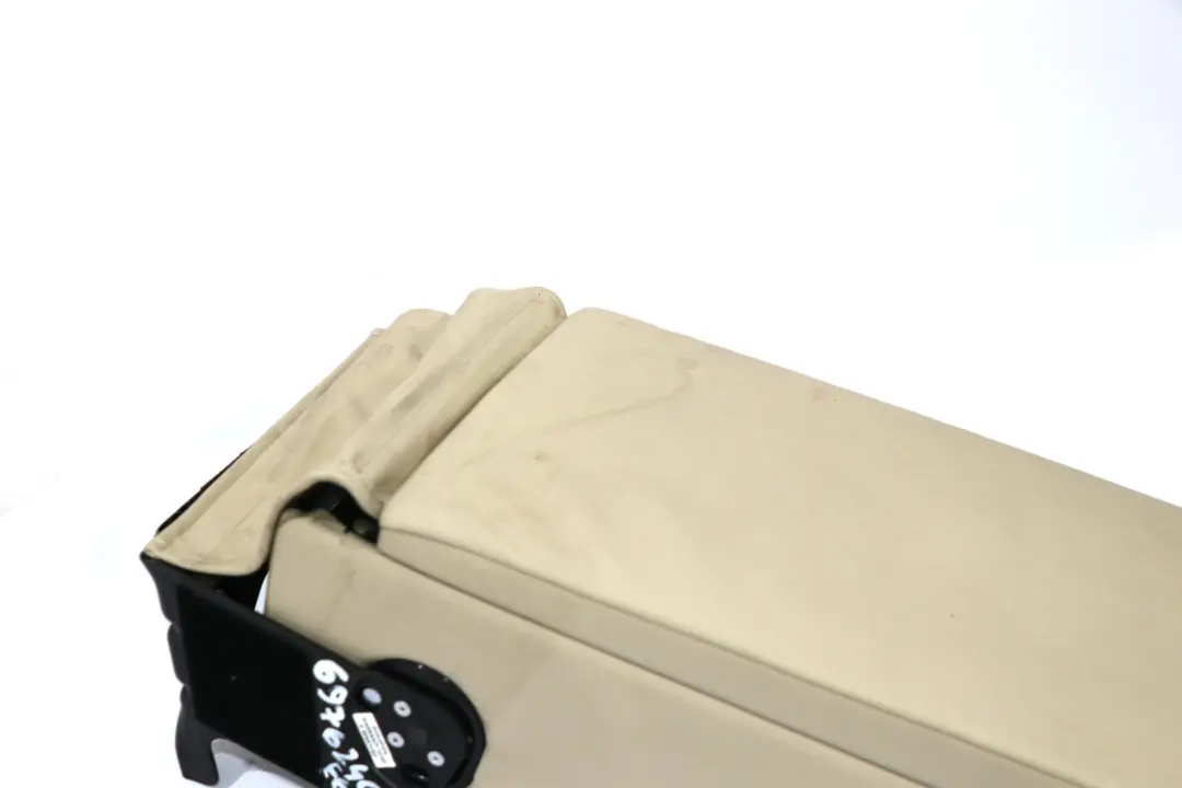 Armrest Headrest Console Leather Cream Beige to BMW 7 Series E65 E66 Rear Seat with Part number 6976240 BMW 7 Series E65 E66 Rear Seat Armrest Headrest Console Leather Cream Beige - SKU 6976240 - Part number 6976240