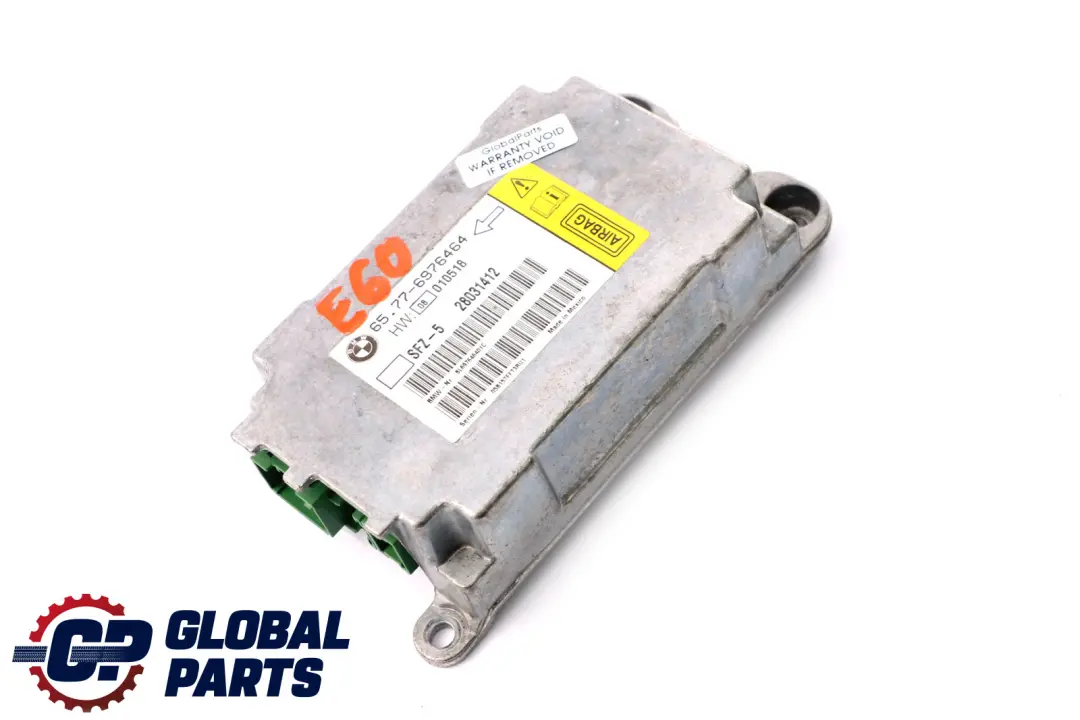 Airbag ECU Control Unit Centre Vehicle Sensor to BMW 5 6 Series E60 E61 E63 with Part number 6941018 BMW 5 6 Series E60 E61 E63 Airbag ECU Control Unit Centre Vehicle Sensor - SKU 6976464 - Part number 6941018