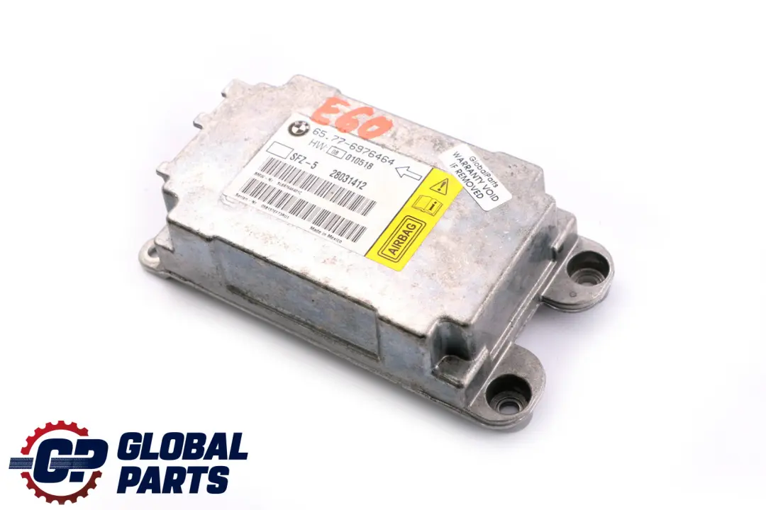BMW 5 6 Series E60 E61 E63 Airbag ECU Control Unit Centre Vehicle Sensor - SKU 6976464 - Part number 6941018