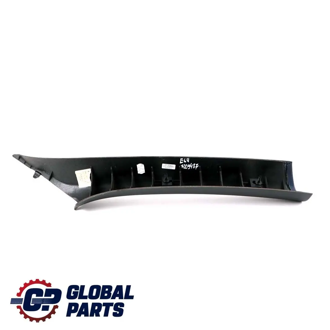 A-Column Pillar Left N/S Trim Leather Black to BMW 6 Series E64 Cover with Part number 7009487 BMW 6 Series E64 Cover A-Column Pillar Left N/S Trim Leather Black - SKU 6976729 - Part number 7009487