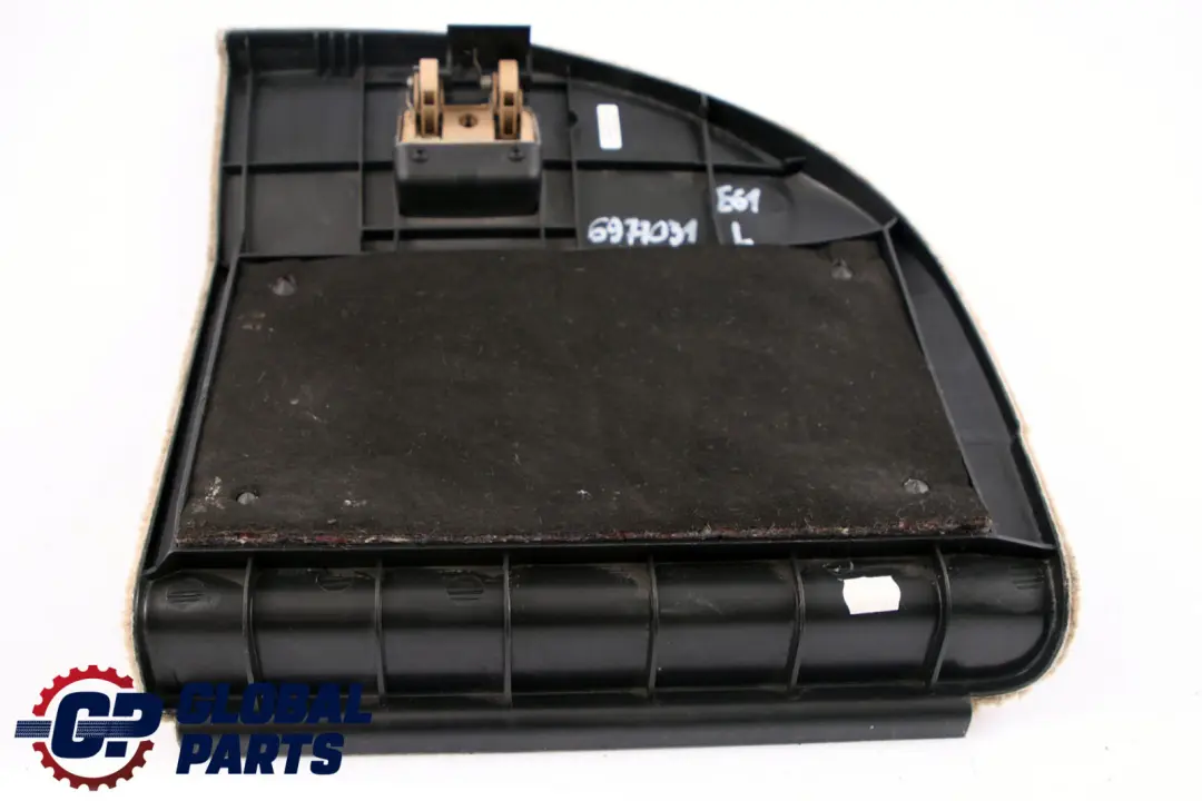 Left N/S Trunk Rear Carpet Flap Boot Beige to BMW 5 Series E61 Touring with Part number 6977031 BMW 5 Series E61 Touring Left N/S Trunk Rear Carpet Flap Boot Beige - SKU 6977031 - Part number 6977031