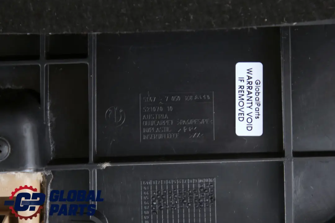 BMW 5 Series E61 Touring Right O/S Trunk Rear Carpet Flap Boot Beige - SKU 6977032 - Part number 6977032