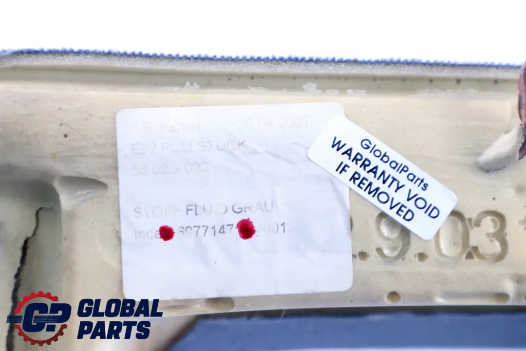 Interior Rear Seat Lower Padding Trim Cover Grey Cloth to BMW 3 Series E92 with Part number 6977147 BMW 3 Series E92 Interior Rear Seat Lower Padding Trim Cover Grey Cloth - SKU 6977147 - Part number 6977147