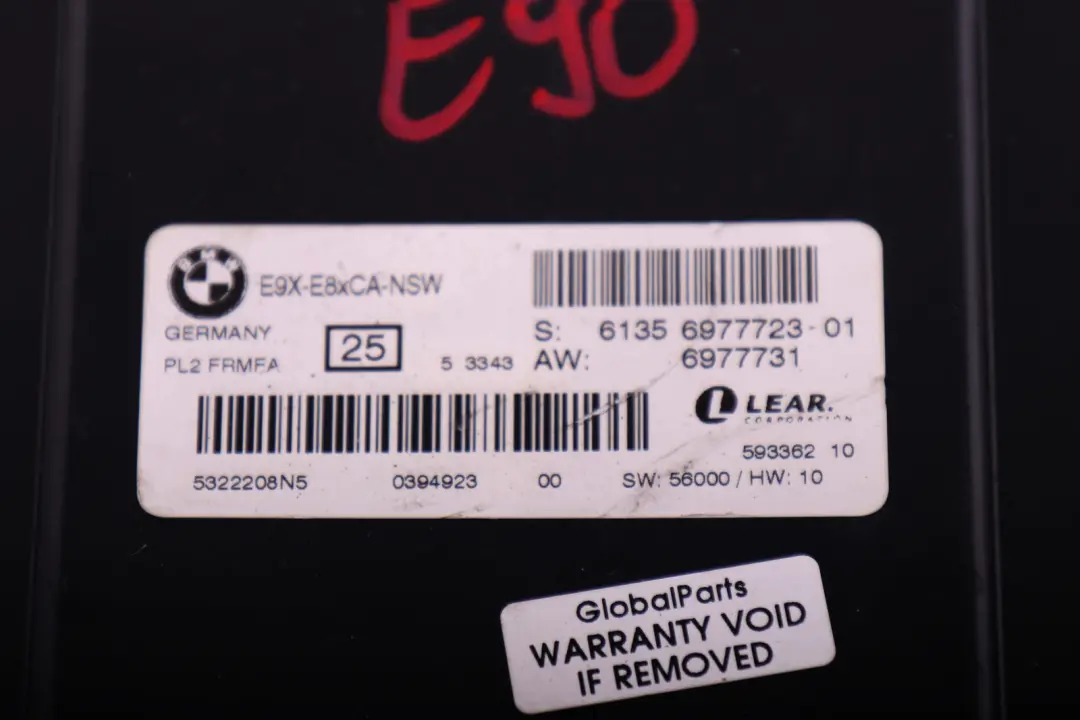 Modulo Luce ECU PL2 Frmfa Modulo Spaziale Piede per BMW E90 con numero di parte 6977723 BMW E90 Modulo Luce ECU PL2 Frmfa Modulo Spaziale Piede - SKU 6977723-1 - Numero di parte 6977723