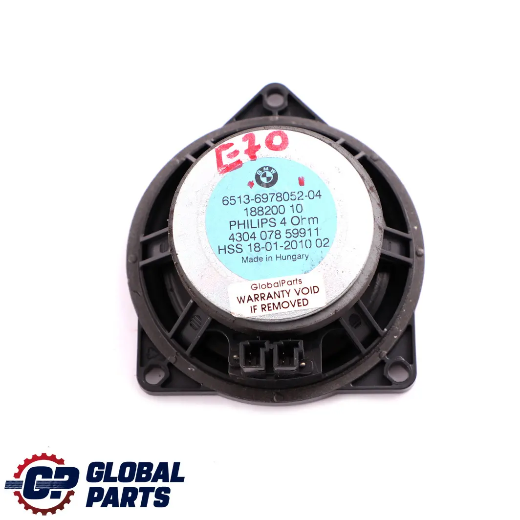BMW X5 X6 Series E70 E71 Dashboard Dash Speaker Loudspeaker Stereo - SKU 6978052 - Part number 6978052