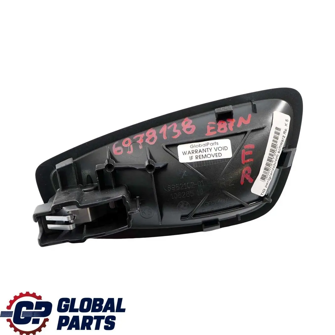 Maniglia Interna Porta Anteriore Destra per BMW E81 E87 LCI con numero di parte 6978138 BMW E81 E87 LCI Maniglia Interna Porta Anteriore Destra - SKU 6978138 - Numero di parte 6978138