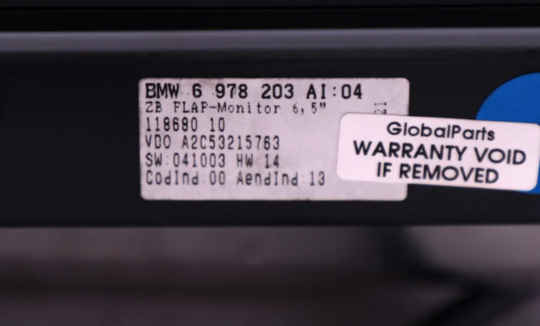 BMW 1 er E87 Boardmonitor Central Information Display 6,5" Grau - SKU 6978203 - Teilenummer 6978203