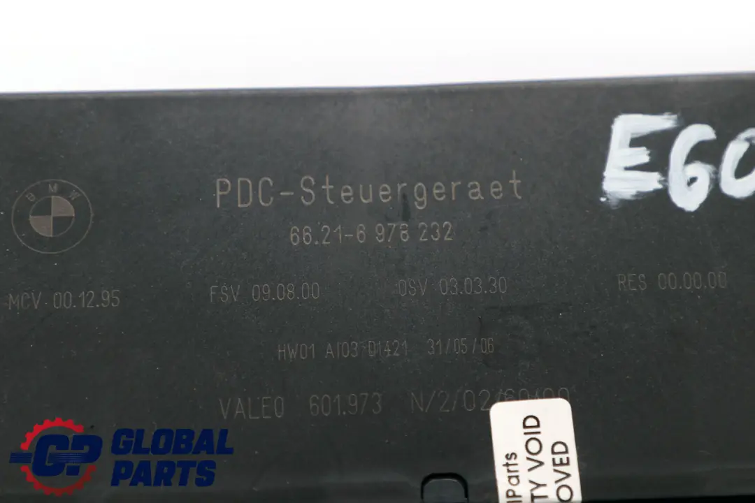 PDC Módulo de Control de Aparcamiento para BMW E60 E61 E63 E65 X5 E70 X6 E71 con número de pieza 6978232 BMW E60 E61 E63 E65 X5 E70 X6 E71 PDC Módulo de Control de Aparcamiento - SKU 6978232 - Número de pieza 6978232
