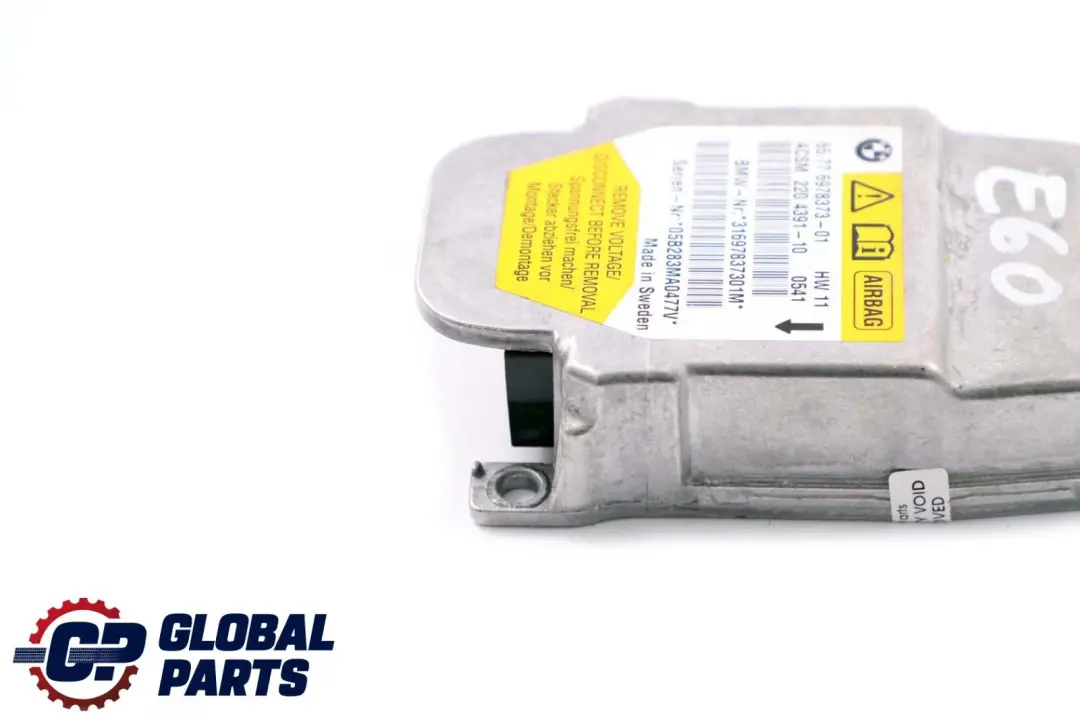 ECU Control Unit Module Air Bag to BMW 5 6 Z4 Series E60 E61 E63 E85 E86 with Part number 6978373 BMW 5 6 Z4 Series E60 E61 E63 E85 E86 ECU Control Unit Module Air Bag - SKU 6978373 - Part number 6978373