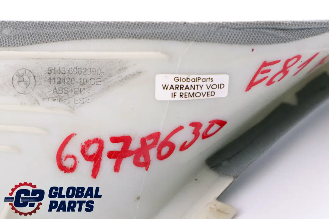 BMW E81 E82 Apertura Pilastro Destra Alaskagrau - SKU 6978630 - Numero di parte 6978630
