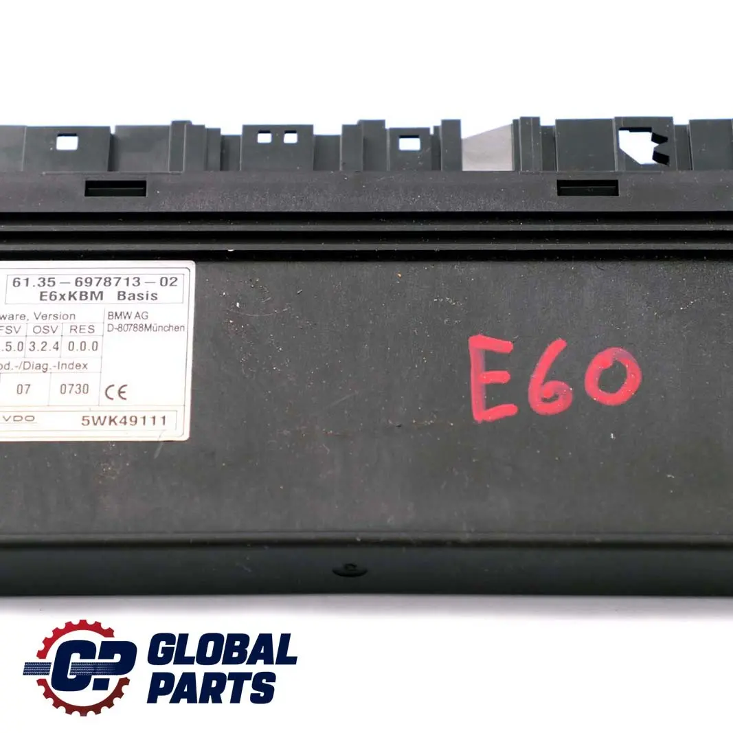 Karosseriemodul Modul Steuergerät KBM Basis für BMW 5 er E60 mit Teilenummer 6978713 BMW 5 er E60 Karosseriemodul Modul Steuergerät KBM Basis - SKU 6978713 - Teilenummer 6978713