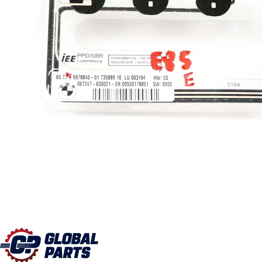 Vordersitz Vorne Belegungserkennung Sitzsensor Matte für BMW Z4 Series E85 mit Teilenummer 6978840 BMW Z4 Series E85 Vordersitz Vorne Belegungserkennung Sitzsensor Matte - SKU 6978840 - Teilenummer 6978840