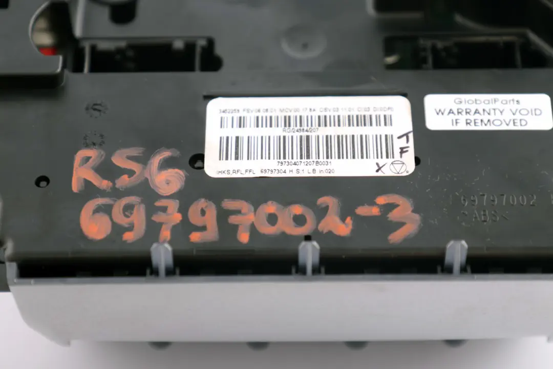 Mini Cooper One 3 R56 Air Conditioning Heater Control Unit Switch 69797002 - SKU 69797002-3 - Part number 3454854
