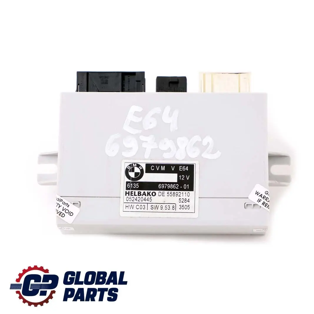 Folding Top Roof ECU Module to BMW 6 Series E64 Cabrio Convertible with Part number 6979862 BMW 6 Series E64 Cabrio Convertible Folding Top Roof ECU Module - SKU 6979862 - Part number 6979862