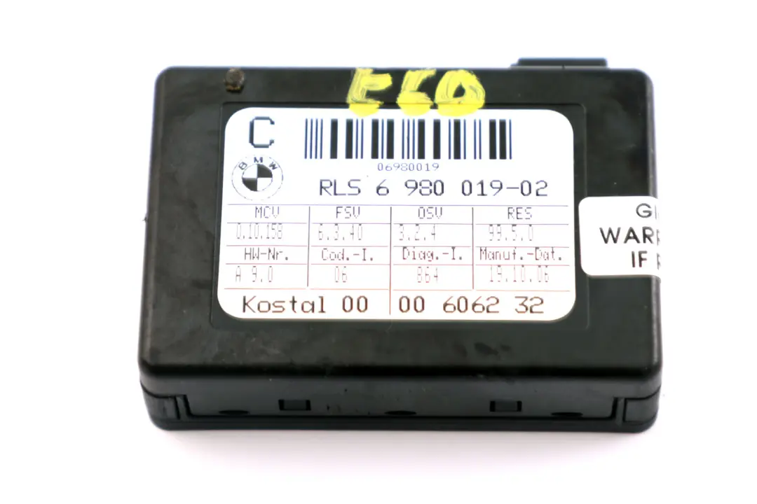 BMW E60 E61 E63 E64 E65 E66 E67 Sensor De lluvia y luz - SKU 6980019 - Número de pieza 6980019