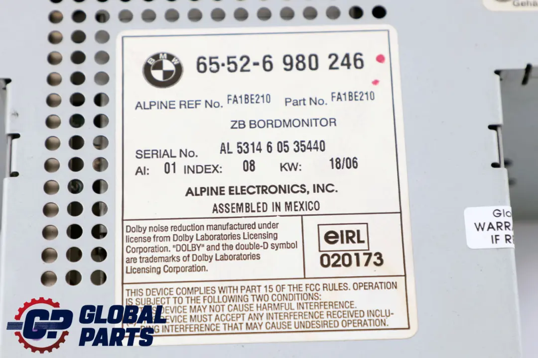 Ordenador bordo Sistema navegación Monitor pantalla ancha para BMW X5 E53 con número de pieza 6916609 BMW X5 E53 Ordenador bordo Sistema navegación Monitor pantalla ancha - SKU 6980246 - Número de pieza 6916609