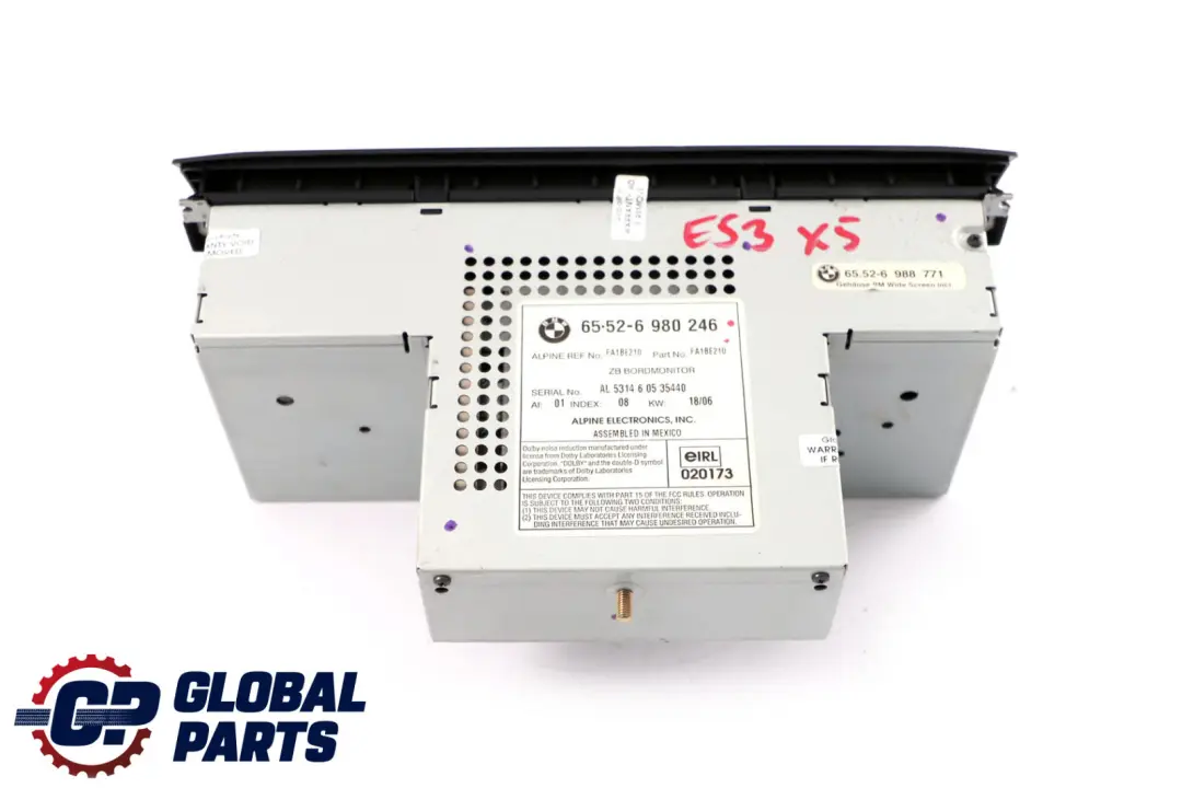 Ordenador bordo Sistema navegación Monitor pantalla ancha para BMW X5 E53 con número de pieza 6916609 BMW X5 E53 Ordenador bordo Sistema navegación Monitor pantalla ancha - SKU 6980246 - Número de pieza 6916609
