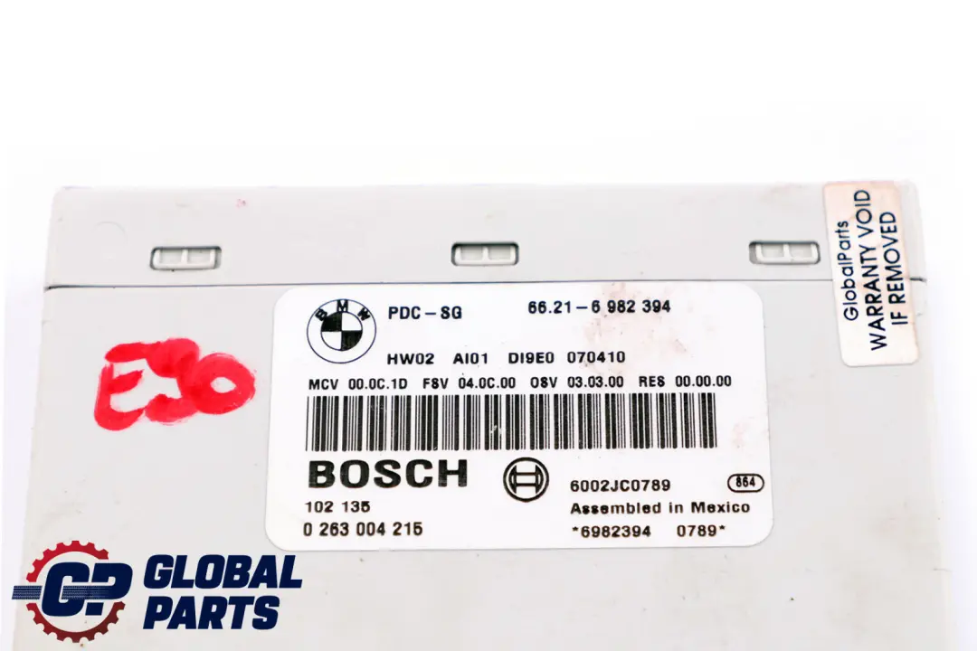 Module De Contrôle De Stationnement PDC pour BMW E81 E84 E87 E90 E91 à propos du numéro de pièce 6982394 BMW E81 E84 E87 E90 E91 Module De Contrôle De Stationnement PDC - SKU 6982394 - Numéro de pièce 6982394