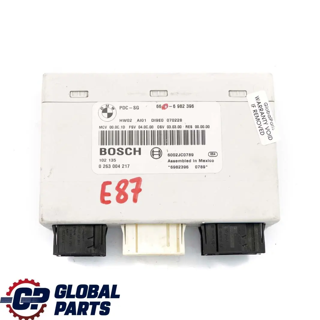 Module Aide au Stationnement PDC pour BMW E81 E82 E87 E90 E91 E92 à propos du numéro de pièce 6982396 BMW E81 E82 E87 E90 E91 E92 Module Aide au Stationnement PDC - SKU 6982396 - Numéro de pièce 6982396