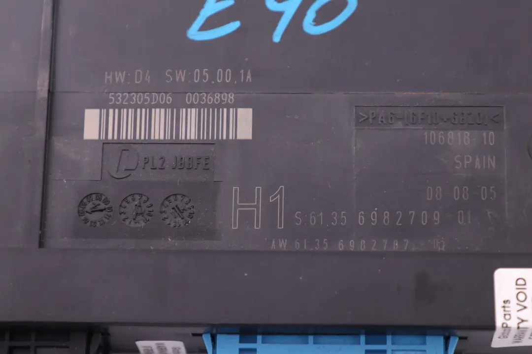 ECU Body Control Module H1 6135 to BMW 3 Series E90 with Part number 6982709 BMW 3 Series E90 ECU Body Control Module H1 6135 - SKU 6982709 - Part number 6982709