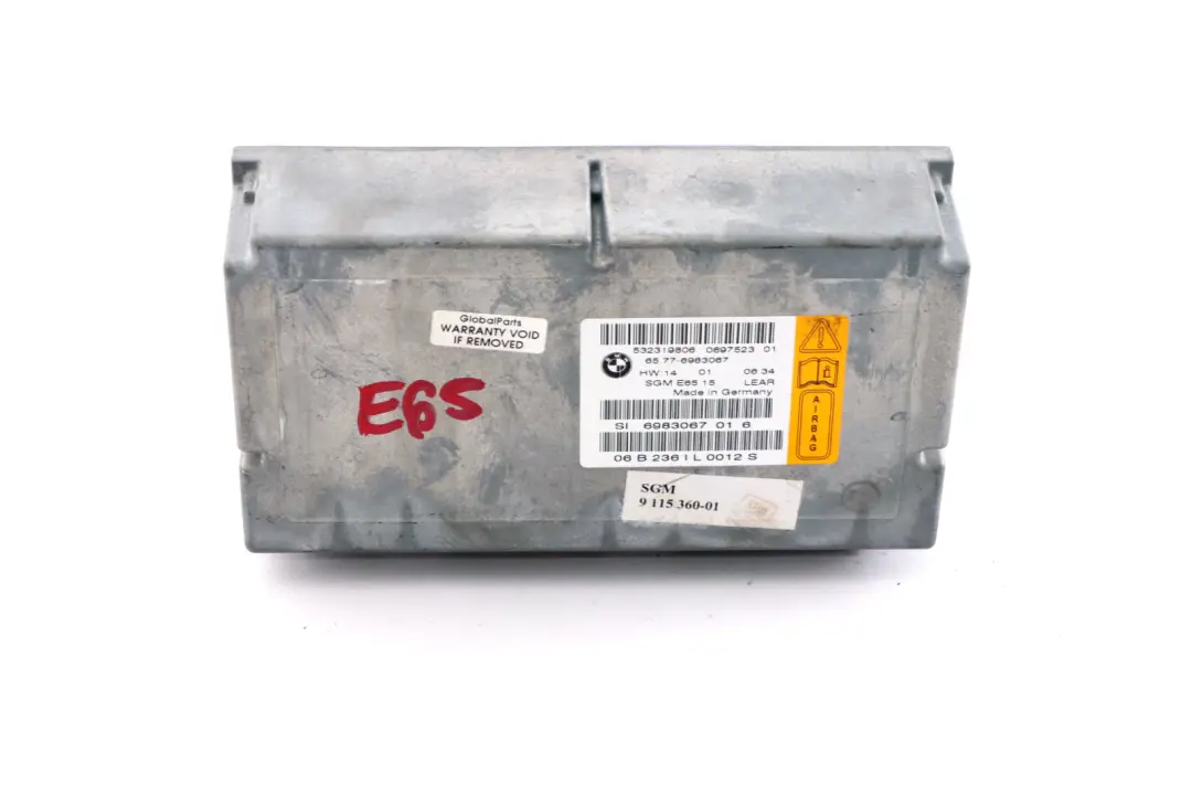BMW E66 E67 Airbag Unità di controllo Gateway Modulo - SKU 6983067 - Numero di parte 6975682