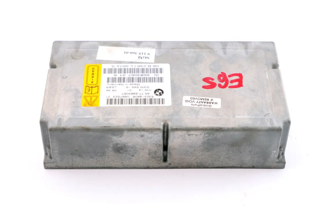 BMW E66 E67 Airbag Unità di controllo Gateway Modulo - SKU 6983067 - Numero di parte 6975682