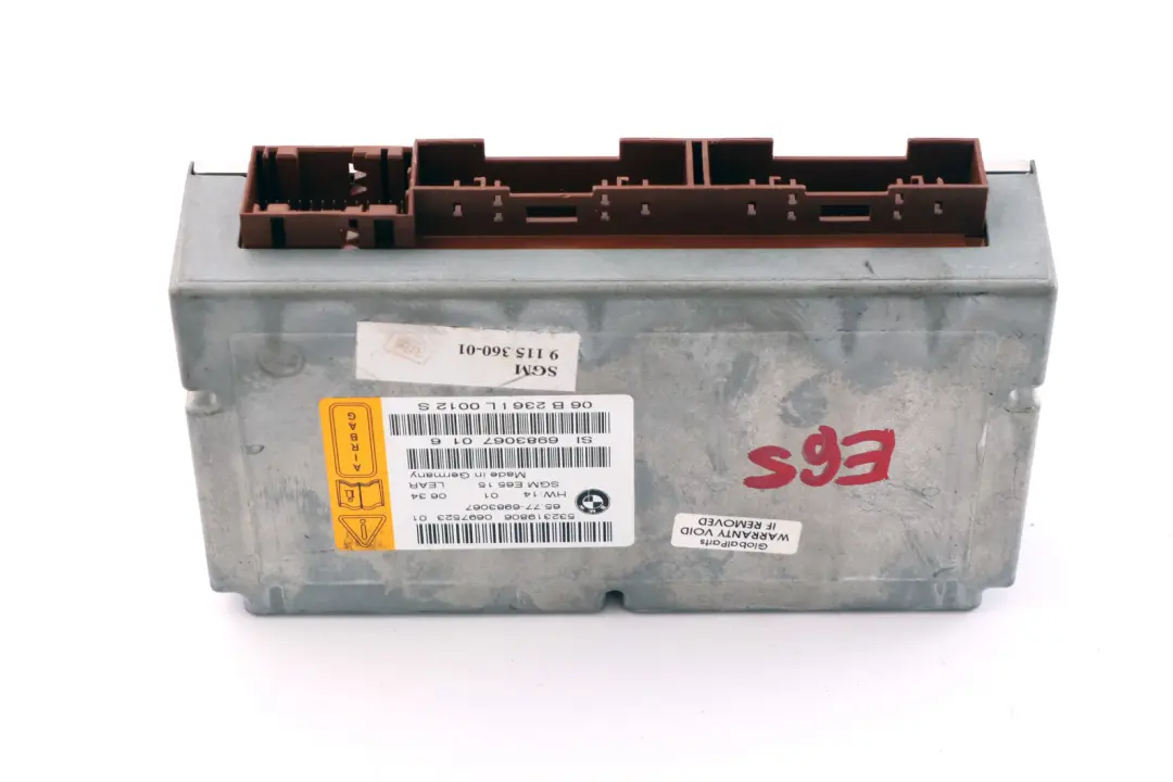 Airbag ECU Steuergerät Gateway Modul für BMW E66 E67 mit Teilenummer 6975682 BMW E66 E67 Airbag ECU Steuergerät Gateway Modul - SKU 6983067 - Teilenummer 6975682