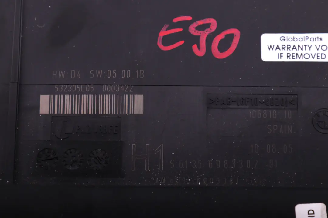 BMW E90 ECU Centralina Elettrica Carrozzeria Centralina Modulo H1 - SKU 6983302 - Numero di parte 6983302