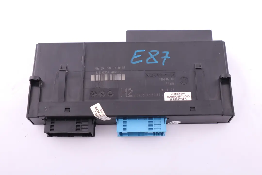 ECU Module de controle du corps H2 PL2 JBBFE pour BMW 1 Serie E87 à propos du numéro de pièce 6983304 BMW 1 Serie E87 ECU Module de controle du corps H2 PL2 JBBFE - SKU 6983304 - Numéro de pièce 6983304