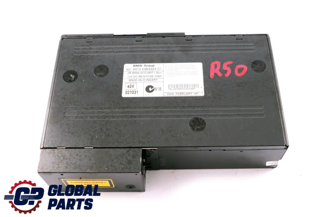 Multicambiador De 6 Cds Sin Cargador para Mini R50 R53 con número de pieza 6983334 Mini R50 R53 Multicambiador De 6 Cds Sin Cargador - SKU 6983334 - Número de pieza 6983334
