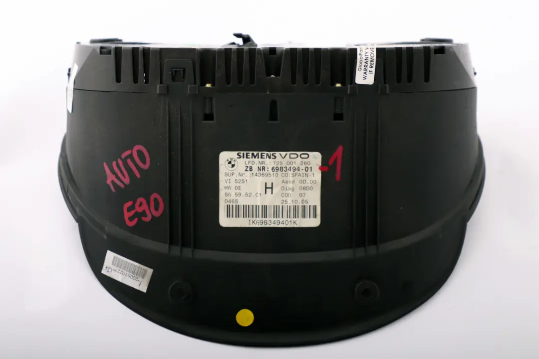 Instrument Cluster Speedo Clocks to BMW 3 X1 SERIES E84 E90 E91 LCI Petrol with Part number 6983494 BMW 3 X1 SERIES E84 E90 E91 LCI Petrol Instrument Cluster Speedo Clocks - SKU 6983494-1 - Part number 6983494