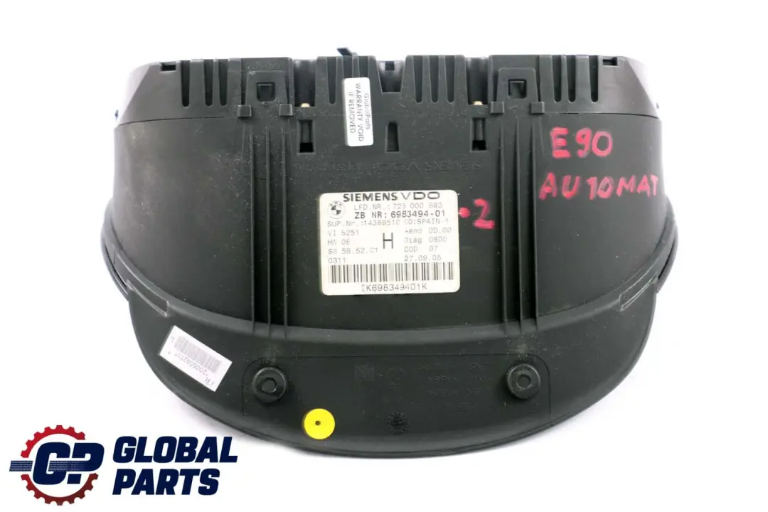 Instrument Cluster Speedo Clocks to BMW 3 X1 Series 2 E84 E90 E91 Petrol with Part number 6983494 BMW 3 X1 Series 2 E84 E90 E91 Petrol Instrument Cluster Speedo Clocks - SKU 6983494-2 - Part number 6983494