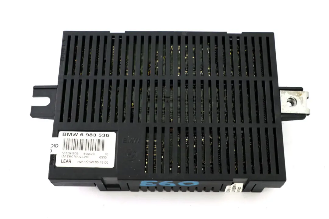 Modulo unità di controllo luci LCM LM E6X MAN. LWR Lear per BMW E60 con numero di parte 6983536 BMW E60 Modulo unità di controllo luci LCM LM E6X MAN. LWR Lear - SKU 6983536 - Numero di parte 6983536