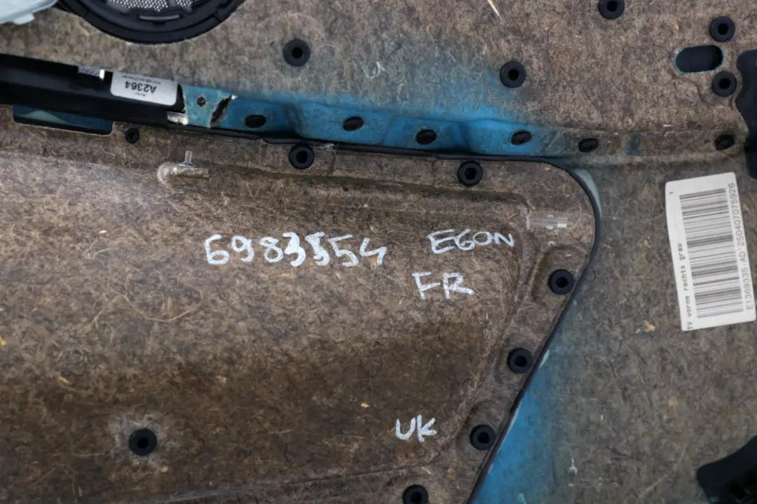 Front Right Door O/S Card Trim Panel Grey Cloth to BMW 5 Series E60 E61 LCI with Part number 6983554 BMW 5 Series E60 E61 LCI Front Right Door O/S Card Trim Panel Grey Cloth - SKU 6983554 - Part number 6983554