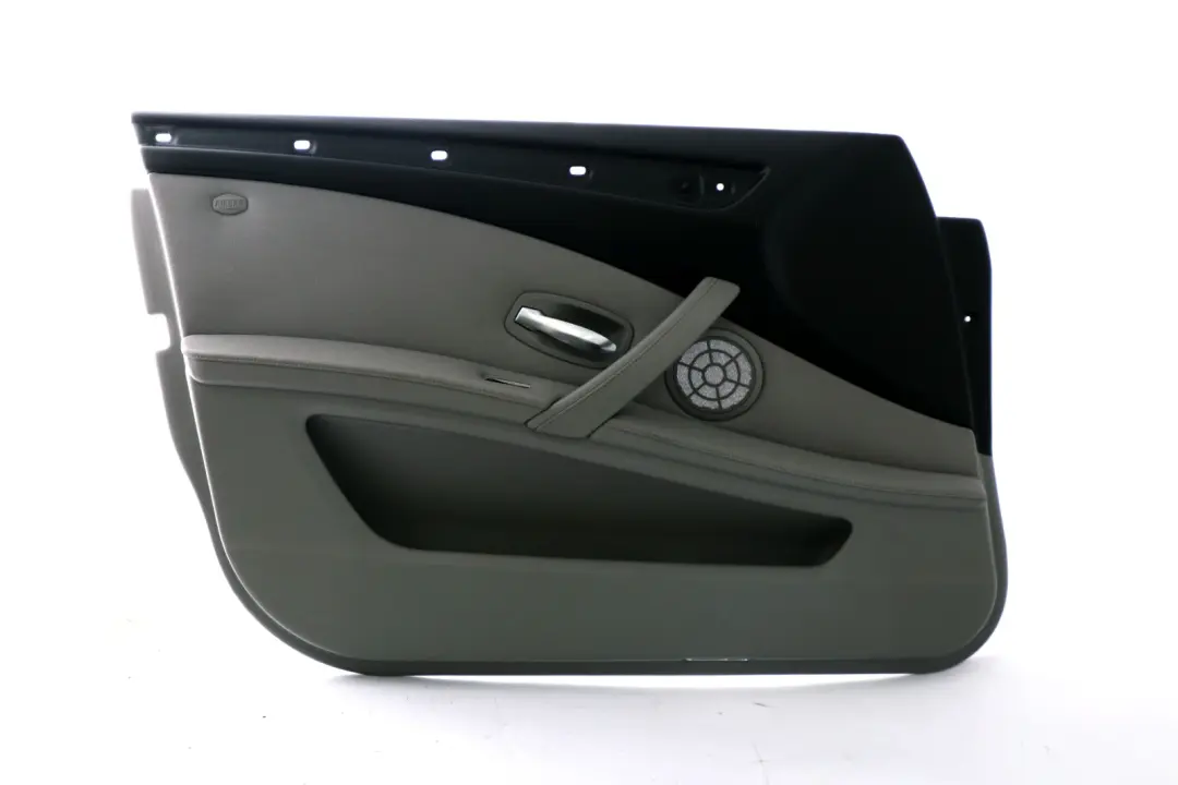 Front Left Door N/S Card Trim Panel Grey Cloth to BMW 5 Series E60 E61 LCI with Part number 6983555 BMW 5 Series E60 E61 LCI Front Left Door N/S Card Trim Panel Grey Cloth - SKU 6983555 - Part number 6983555