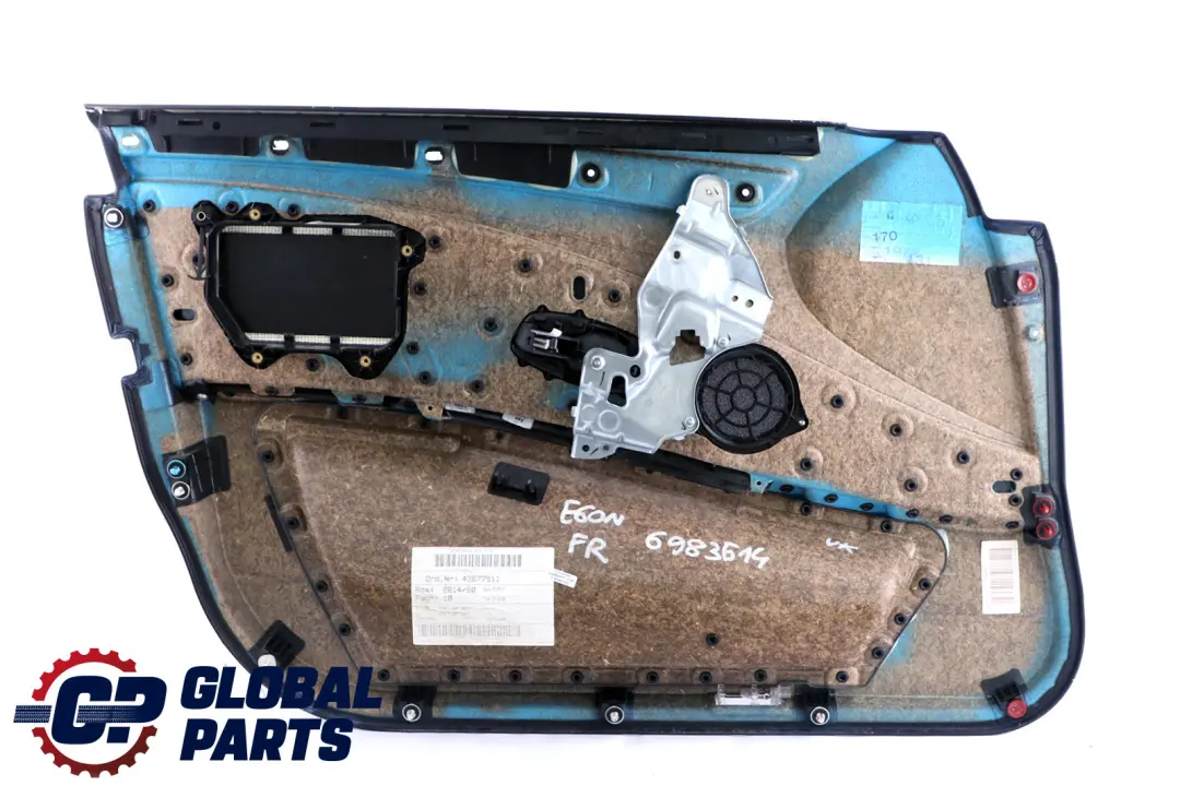 BMW 5 Series E60 E61 LCI Front Right O/S Door Card Lining Leather Panel Black - SKU 6983614 - Part number 6983614