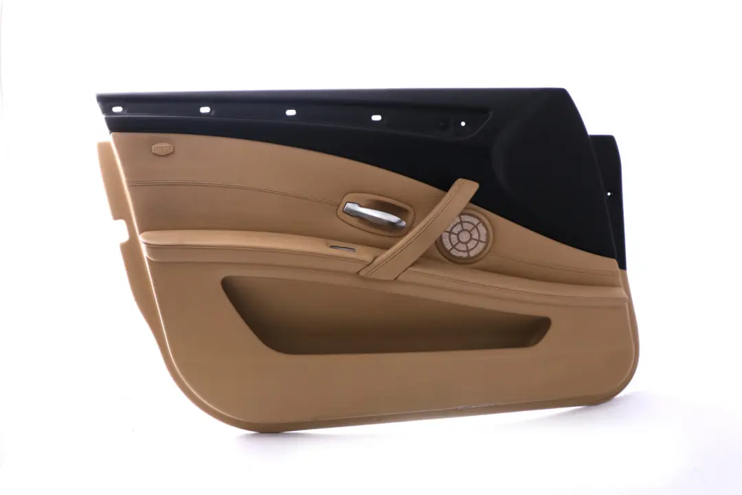 Door Card Trim Panel Beige Leather Front Left N/S to BMW 5 SERIES E60 E61 LCI with Part number 6983619 BMW 5 SERIES E60 E61 LCI Door Card Trim Panel Beige Leather Front Left N/S - SKU 6983619 - Part number 6983619