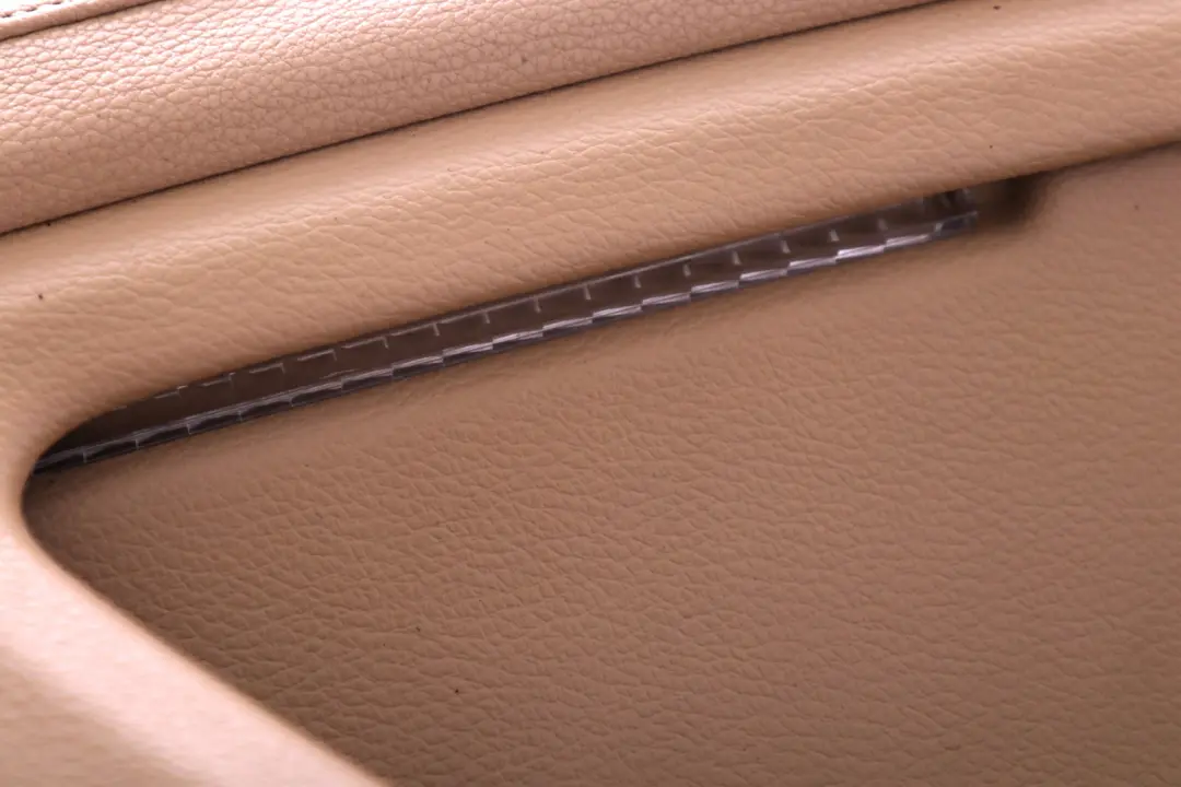 BMW 5 SERIES E60 E61 LCI Door Card Trim Panel Beige Leather Front Left N/S - SKU 6983619 - Part number 6983619