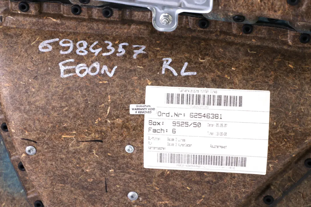BMW 5 Reihe E60 E61 LCI Türverkleidung Stoff hinten links Beige - SKU 6984357 - Teilenummer 6984357