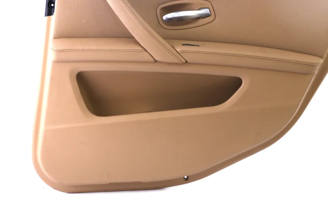 Right O/S Door Card Lining Cloth Panel Beige to BMW 5 Series E60 E61 LCI Rear with Part number 6984358 BMW 5 Series E60 E61 LCI Rear Right O/S Door Card Lining Cloth Panel Beige - SKU 6984358 - Part number 6984358