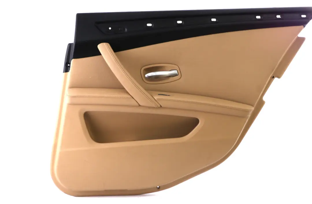 Right O/S Door Card Lining Cloth Panel Beige to BMW 5 Series E60 E61 LCI Rear with Part number 6984358 BMW 5 Series E60 E61 LCI Rear Right O/S Door Card Lining Cloth Panel Beige - SKU 6984358 - Part number 6984358