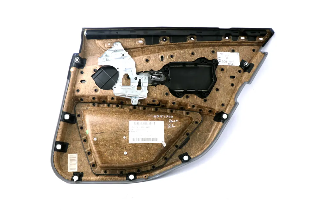 Left Door N/S Card Trim Panel Grey Cloth to BMW 5 Series E60 E61 LCI Rear with Part number 6984359 BMW 5 Series E60 E61 LCI Rear Left Door N/S Card Trim Panel Grey Cloth - SKU 6984359 - Part number 6984359