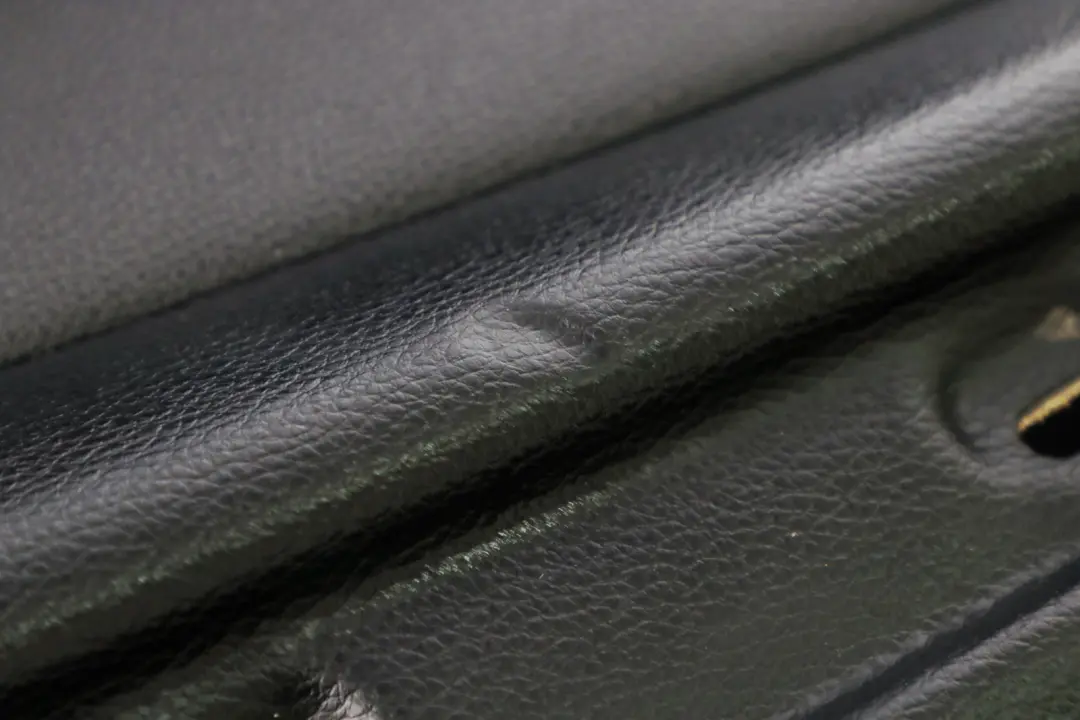 BMW 5 Series E60 E61 LCI 1 Rear Left N/S Door Card Lining Leather Panel Black - SKU 6984389-1 - Part number 6984389