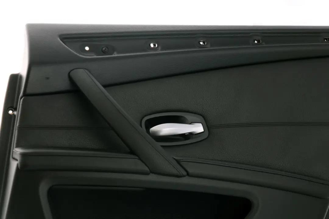 BMW E60 E61 LCI Pannello Porta Pelle Posteriore Destro Nero - SKU 6984390 - Numero di parte 6984389