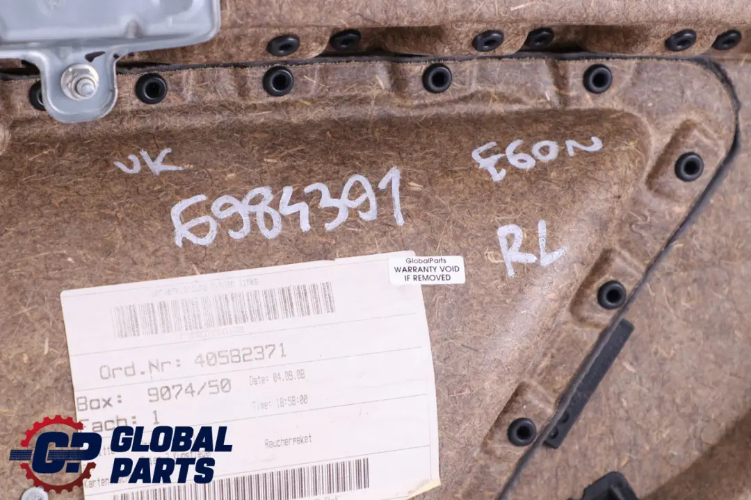 BMW E60 boczek tapicerka drzwi lewy tył beż skóra - SKU 6984391 - Numer Części 6984391