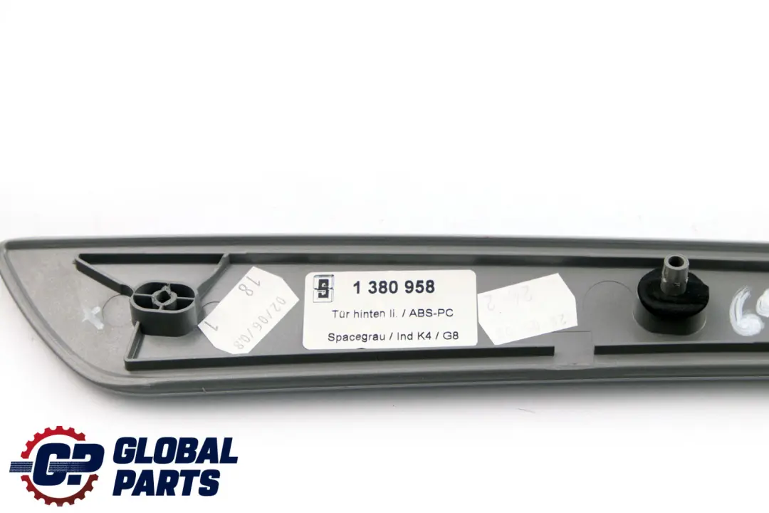 BMW E60 LCI Dekorleiste Tür Hinten Links Grau Spacegrau 1380958 - SKU 6984675-1 - Teilenummer 6984675