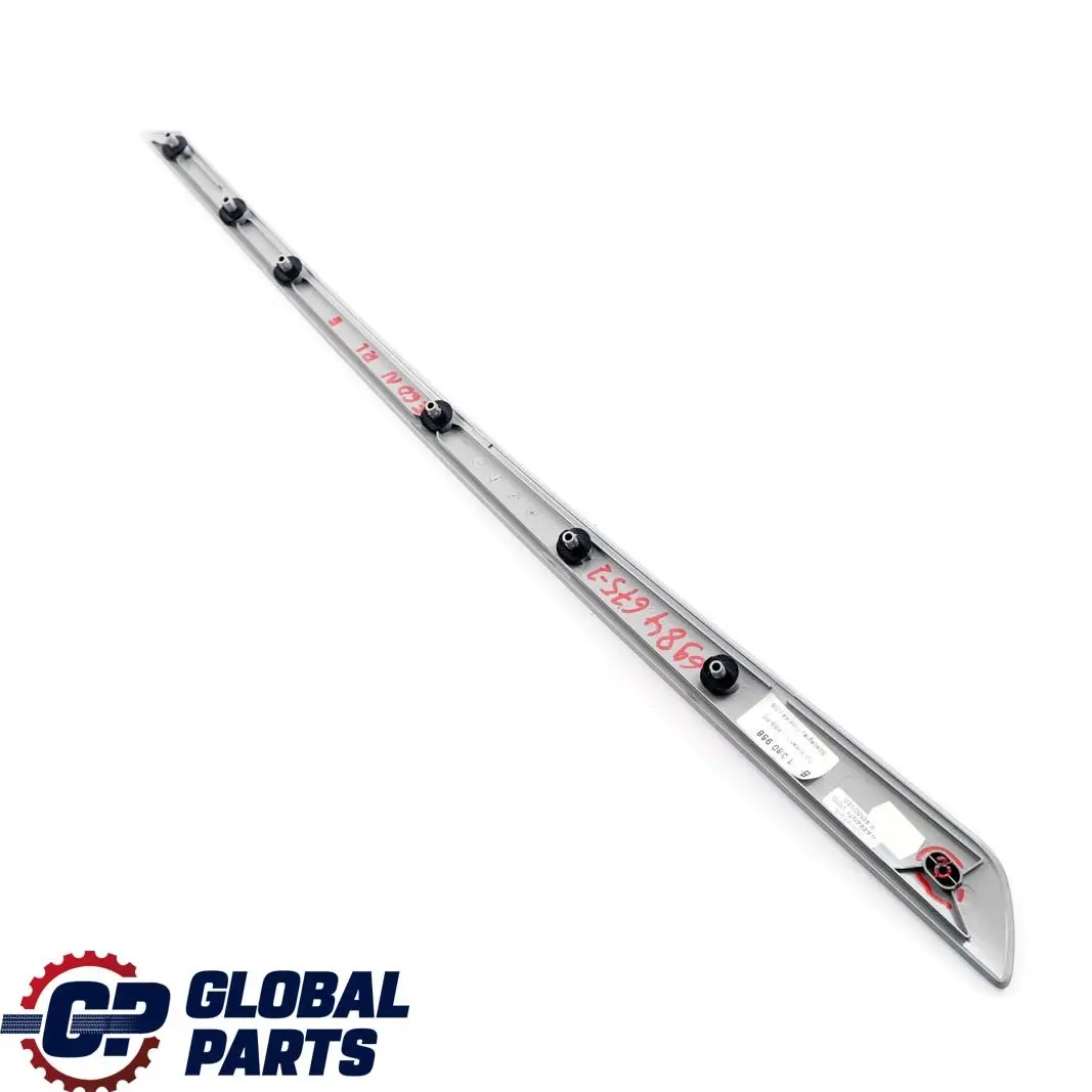 BMW 5 Series E60 E61 LCI 2 Decor Strip Trim Door Rear Left N/S High Gloss Grey - SKU 6984676-2 - Part number 6984675