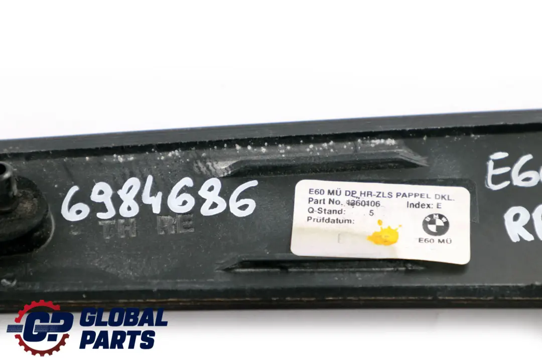 BMW 5 Series E60 E61 LCI Decor Strip Trim Door Rear Right O/S Poplar Wood Dark - SKU 6984686 - Part number 6984686