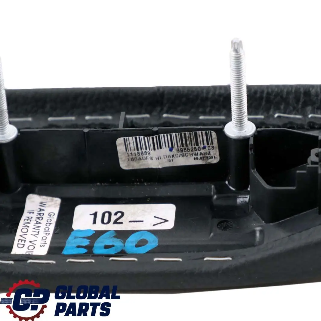 BMW E60 E61 LCI Coperchio Console Centrale Posteriore Nero Schwarz - SKU 6985250 - Numero di parte 6985250